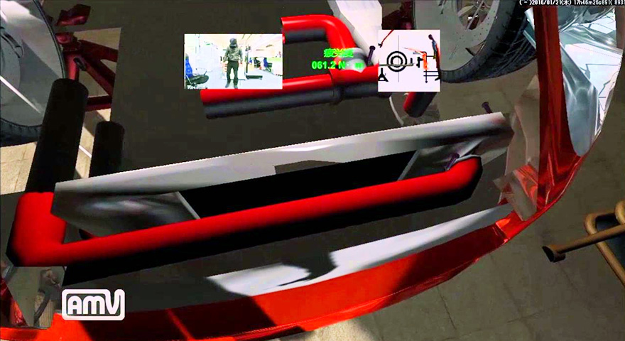 自動車の組み立て作業をVRで体感できるシステム