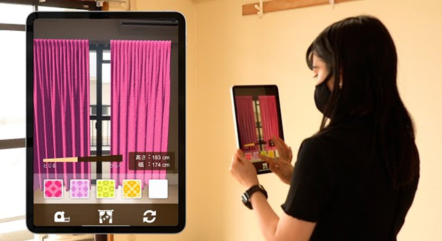 カーテンシミュレーションARアプリ