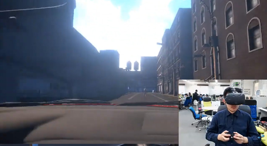 自動車の危険運転を体験できるVRシミュレーション