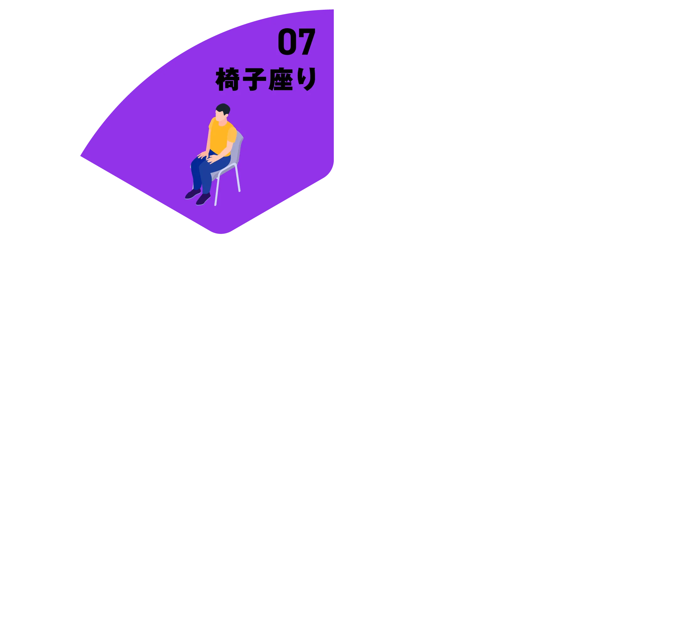 椅子座り