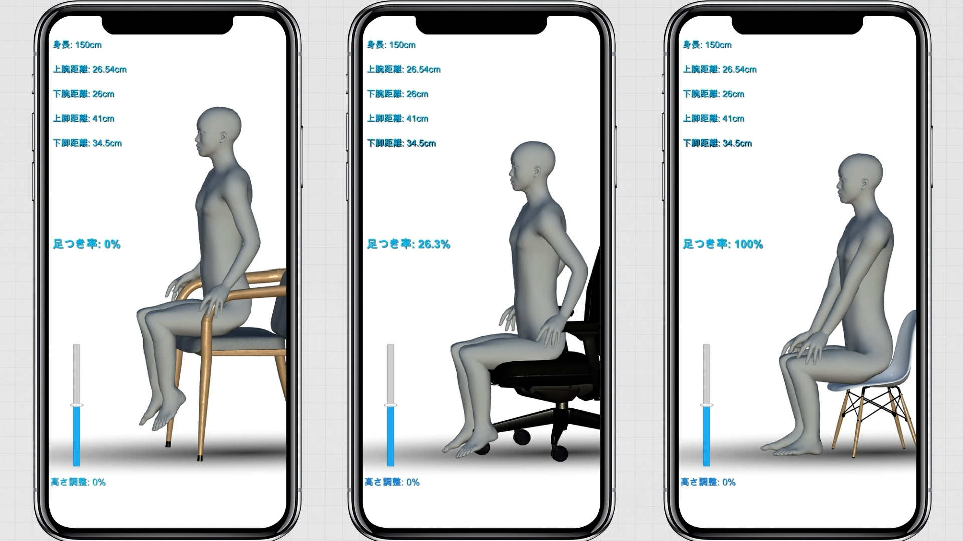 「AI-FIT」足つき率測定サンプルアプリイメージ