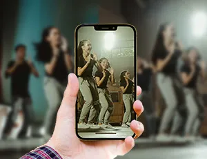 対象の動画を撮影、または保存